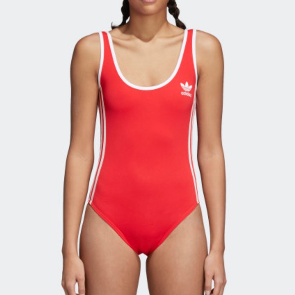 Adidas Red Bodysuit Low Back
